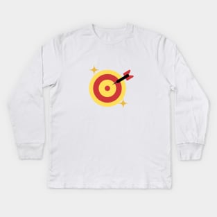 red yellow target archery design Kids Long Sleeve T-Shirt